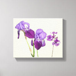 Elegante iris morado caliente flores arte digital 