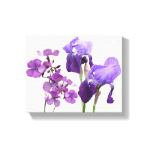 Elegante iris morado caliente flores arte digital 