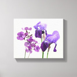 Elegante iris morado caliente flores arte digital 