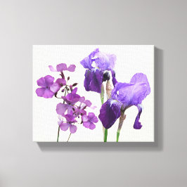 Elegante iris morado caliente flores arte digital 