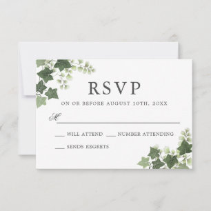 Elegante Ivy y Fern Wedding RSVP