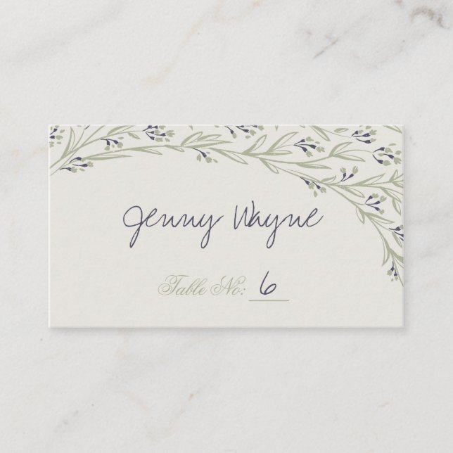 Elegante jardín florido rústico boda tarjetas (Anverso)