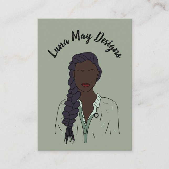 Elegante Joyería Jefe Mujeres 1 Pin Tarjeta de Neg (Anverso)