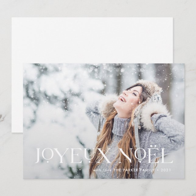Elegante Joyeux Noel | Un Navidad fotográfico (Anverso / Reverso)
