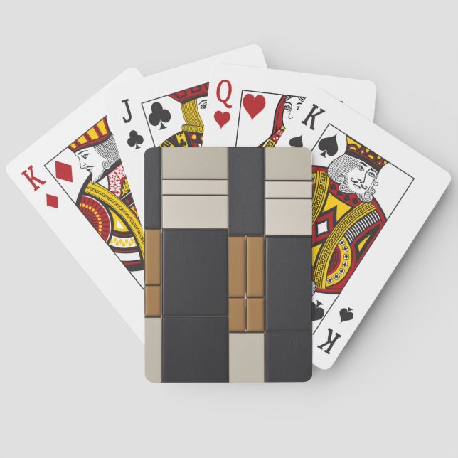 Elegante Juego Clásico de Cartas con Bloques de Co (Reverso)