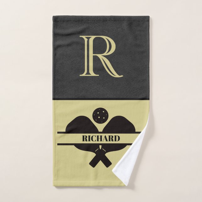 Elegante juego de bolas de papel con monograma de  (Toalla de mano)