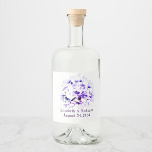 Elegante juego de etiquetas violetas de comida y b