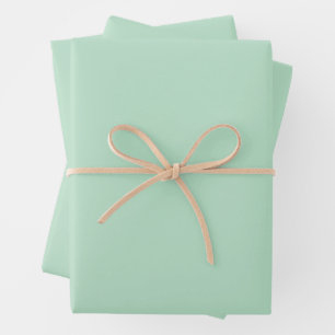 Elegante juego de papel de envolvimiento verde de
