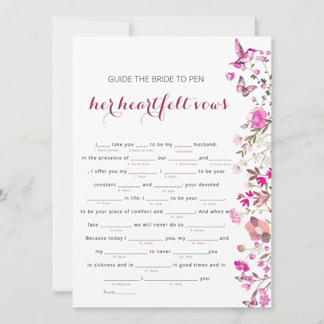Elegante juego de Rubor Bride Heartfelt Vows (Anverso)