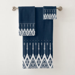 Elegante juego de toallas de baño con patrón de di