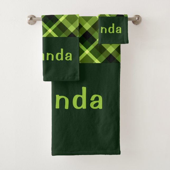 Elegante Juego De Toallas De Baño De Monograma Ver (In situ)