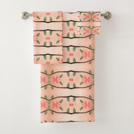 Elegante Juego De Toallas Florales De Cubrecamas D