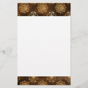 Elegante Lámina de Oro y Mandala Hindú Negro