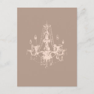 Elegante lámpara de araña - Boda de postales