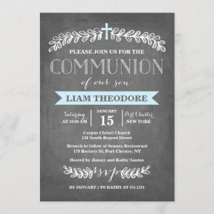 Elegante Laurels Blue   Invitación a la comunidad