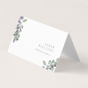 Elegante Lavanda Eucalyptus Boda Tarjeta de plaza