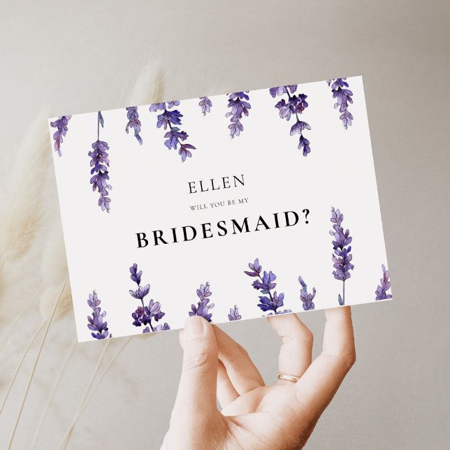 Elegante lavanda floral tarjeta de propuesta de la (Subido por el creador)