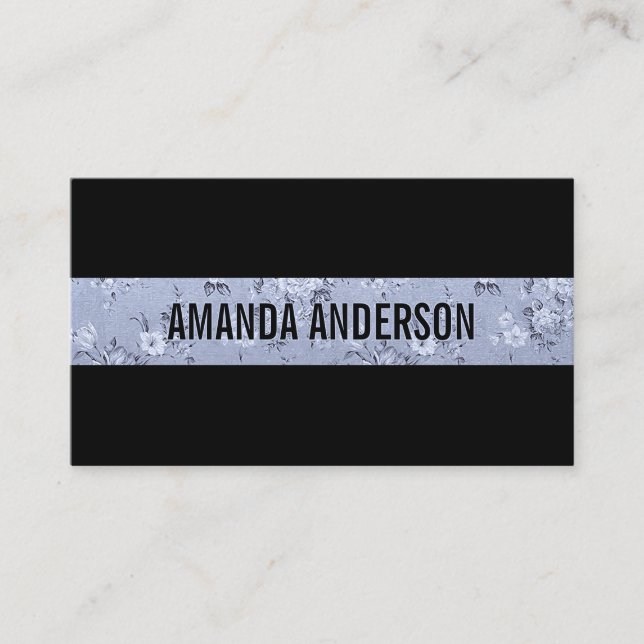 Elegante lavanda floral vintage | Tarjeta de prese (Anverso)