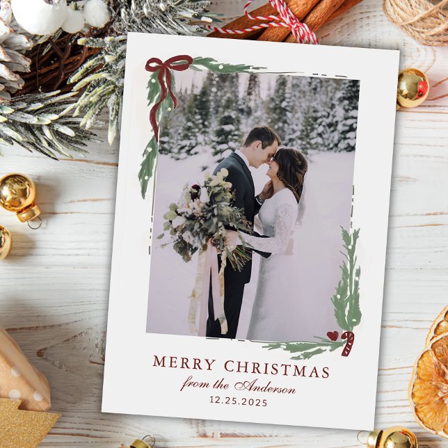 Elegante lazo con vegetación Foto Navidad (Subido por el creador)