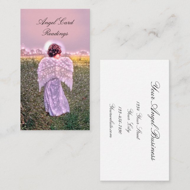 Elegante lectura espiritual de tarjetas de ángel b (Anverso / Reverso)