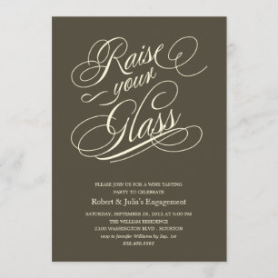 Elegante Levanten Sus Invitaciones Para La Fiesta