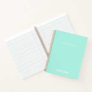 Elegante Libreta Minimalista Verde Menta para Chic