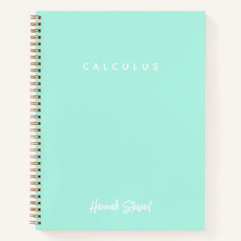 Elegante Libreta Minimalista Verde Menta para Chic