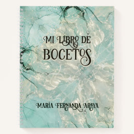 Elegante libro de bocetos soft green para ella