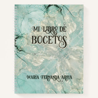 Elegante libro de bocetos soft green para ella