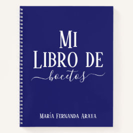 Elegante libro de bocetos violeta regalo para ella