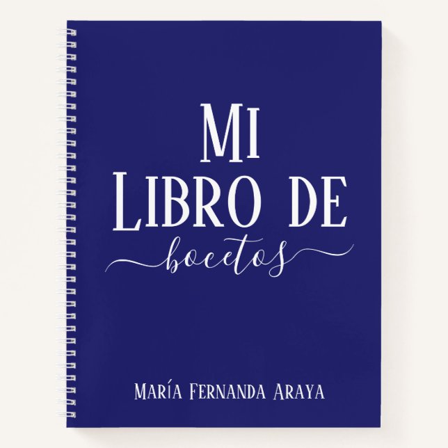 Elegante libro de bocetos violeta regalo para ella (Anverso)