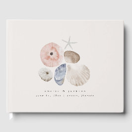 Elegante libro de bodas de playa de destino