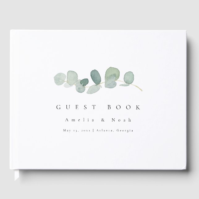 Elegante libro de Bodas de Verdor (Anverso)