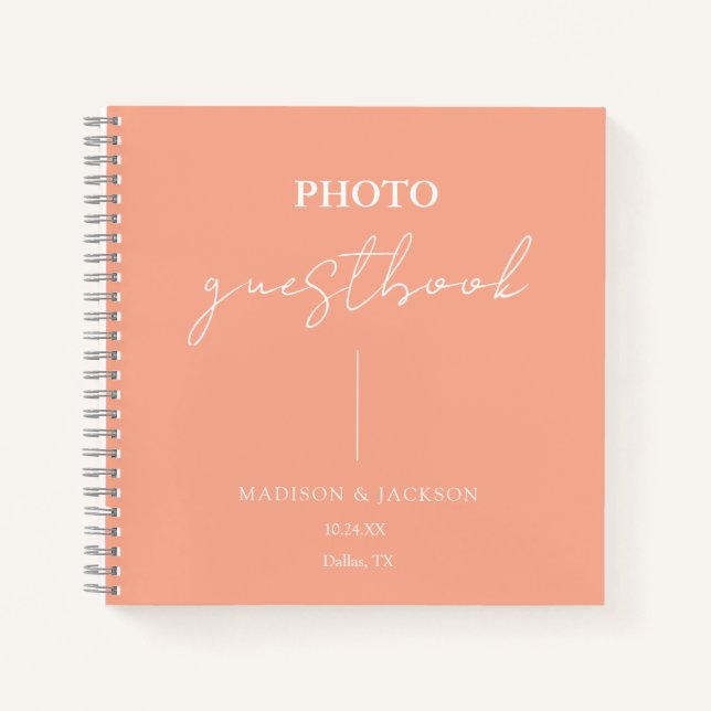Elegante libro de Bodas Peach (Anverso)