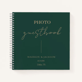 Elegante libro de Bodas verde esmeralda