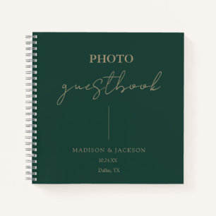 Elegante libro de Bodas verde esmeralda