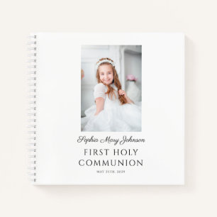 Elegante libro de Chica de foto de primera comunió