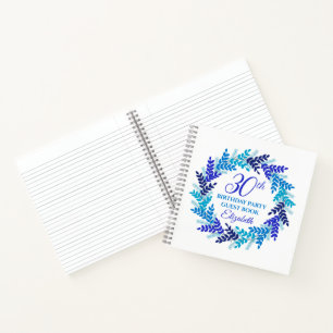 Elegante libro de Fiestas de la guirnalda azul 30