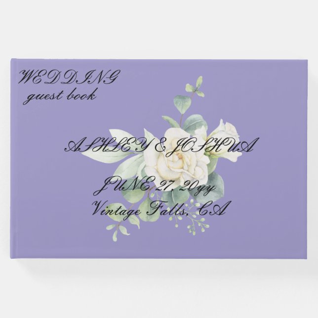 Elegante libro de huéspedes botánico eucalipto (Anverso)