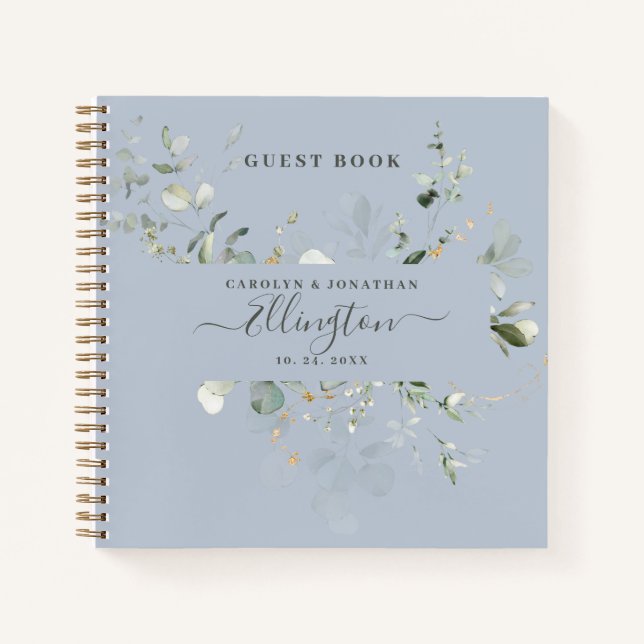 Elegante libro de invitado de fotografías de Eucal (Anverso)