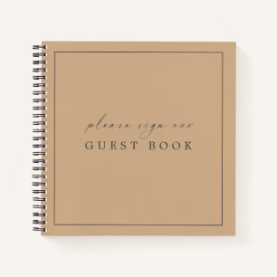 Elegante libro de invitados contemporáneo para Bod