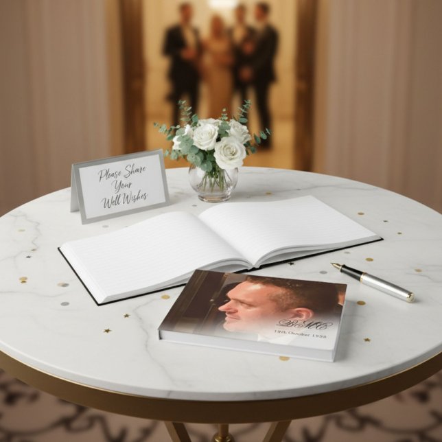 Elegante libro de invitados de 80º cumpleaños con  (Subido por el creador)