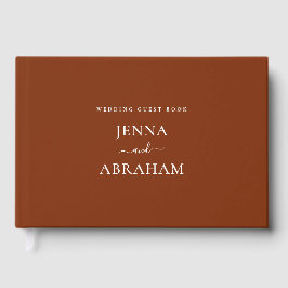 Elegante libro de invitados de boda personalizado 
