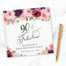 Elegante libro de invitados de fiesta de cumpleaño