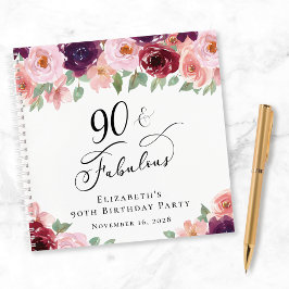 Elegante libro de invitados de fiesta de cumpleaño