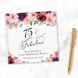 Elegante libro de invitados de fiesta de cumpleaño