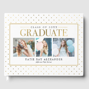 Elegante libro de invitados de fiesta de graduació