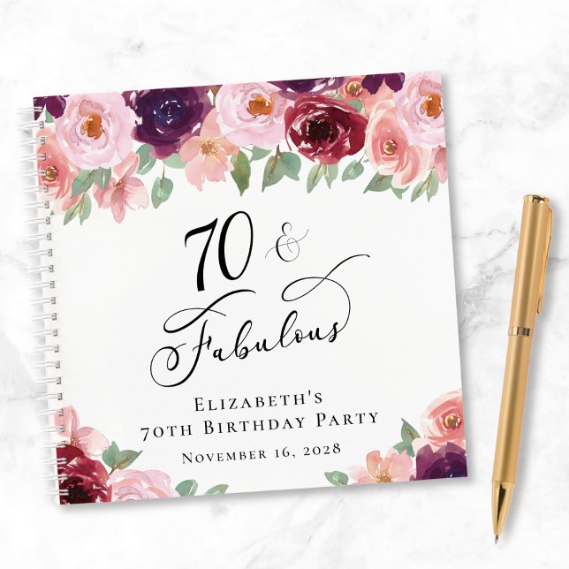 Elegante libro de invitados de la fiesta de cumple (Subido por el creador)