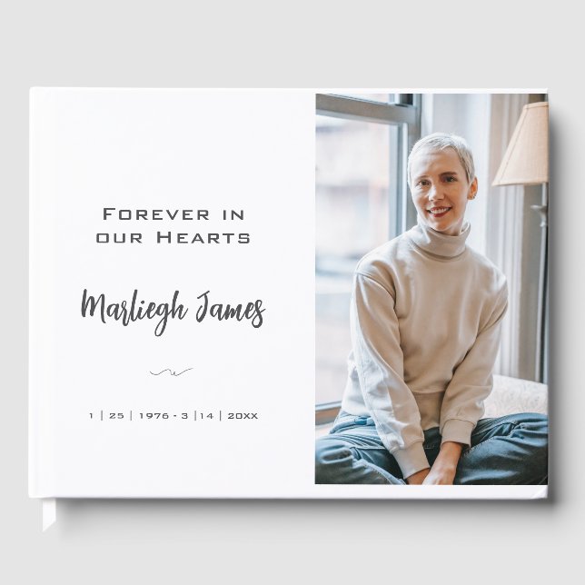 Elegante libro de invitados de memoria clásica (Anverso)