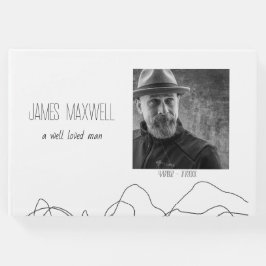 Elegante libro de invitados en memoria moderna